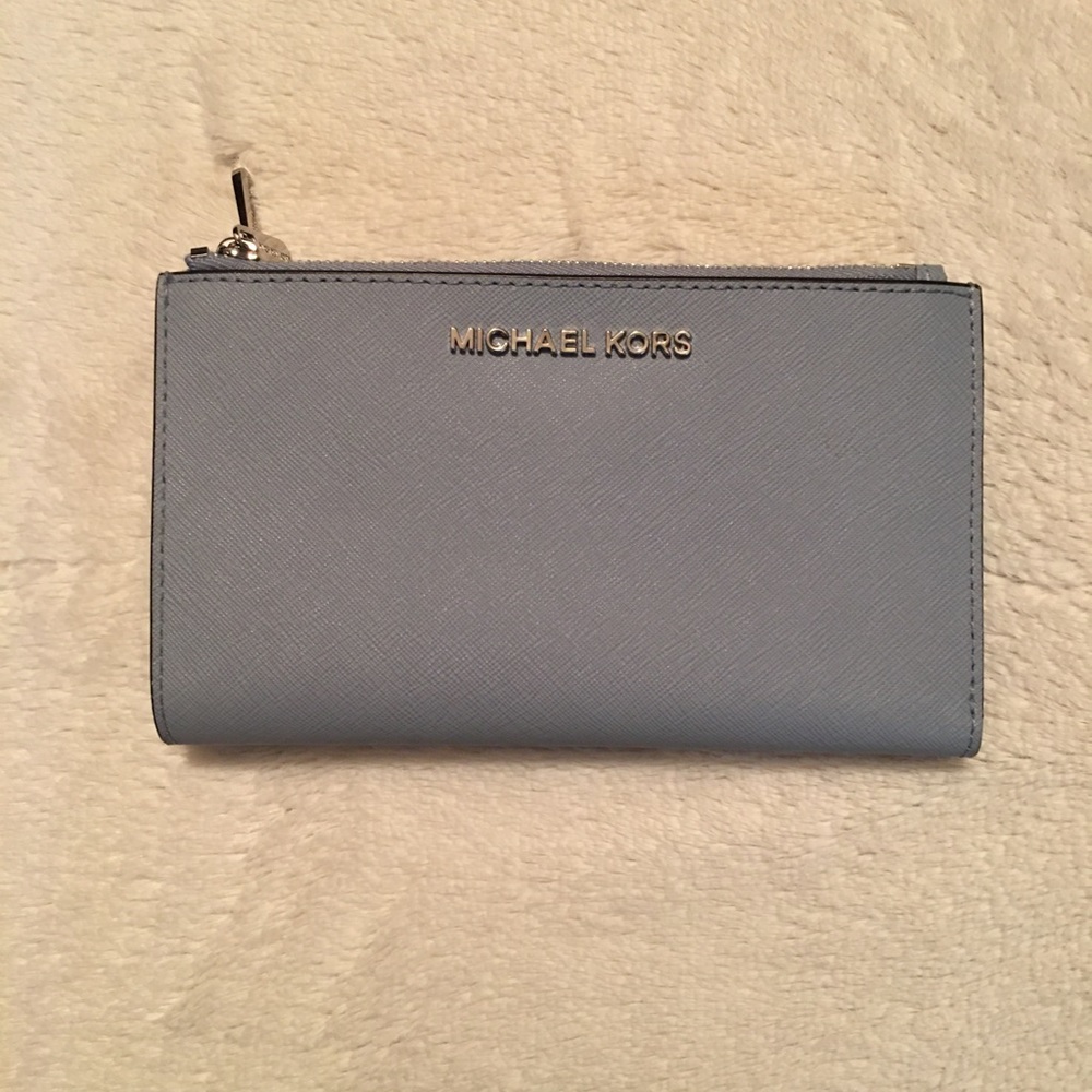 Michael Kors light blue wallet